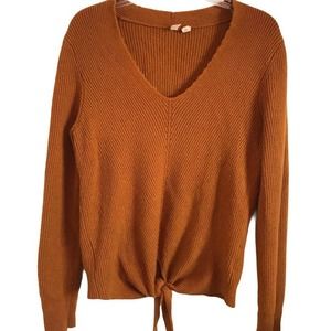 Anthropologie Moth Freeport Tie Front Sweater